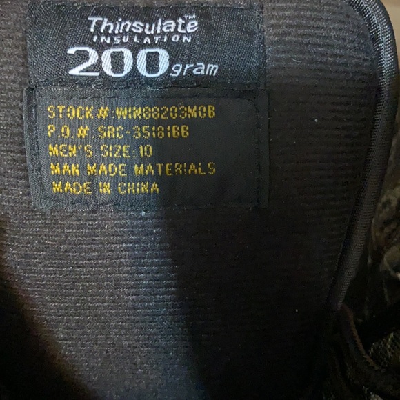 WINCHESTER 200 gram THINSULATE Duck Hunt Boots STEEL SHANK Size 10 Woodland Camo - Picture 3 of 6
